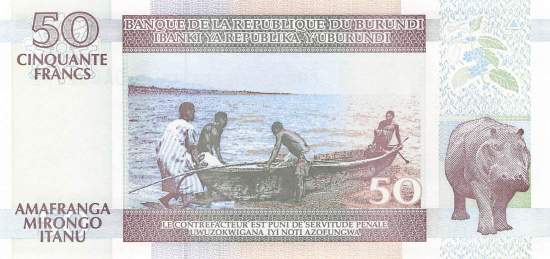 Burundi p36e 50 Francs 2005